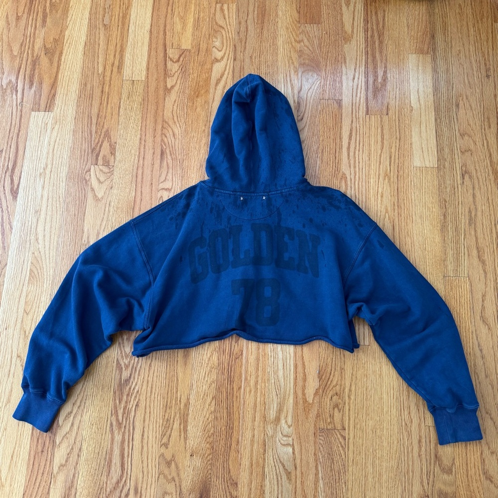 Golden Goose Journey Collection navy cropped sweatshirt - Picture 3 of 3